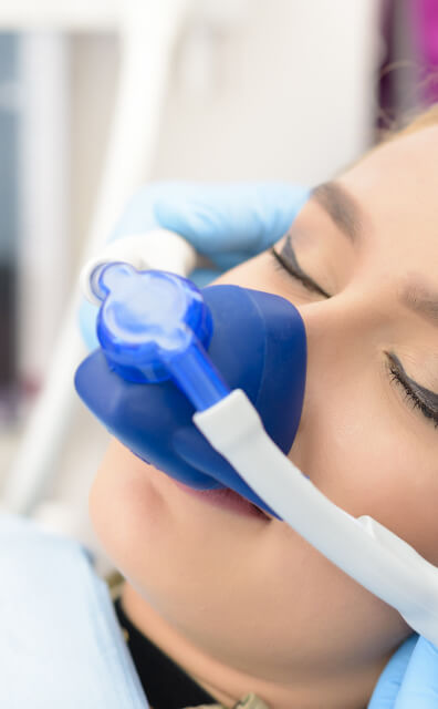 patient undergoing dental sedation