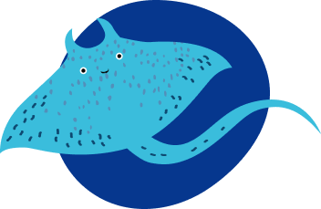 cartoon manta ray